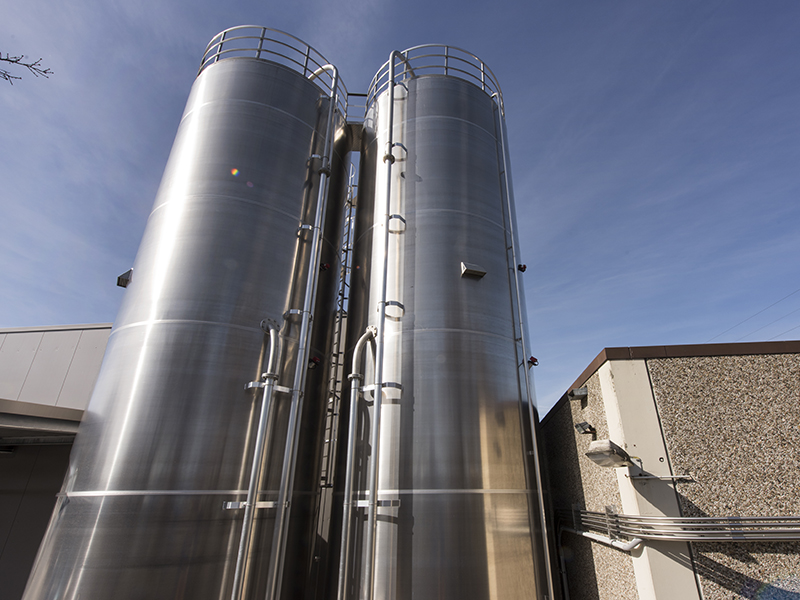 Produktion und Montage Silo